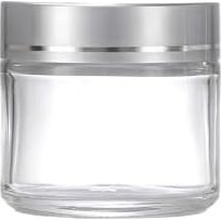 Resim 50 ml Boş Şeffaf Cam Seyahat Krem ve Organizer Kavanozu Kozmetik Şişesi 
