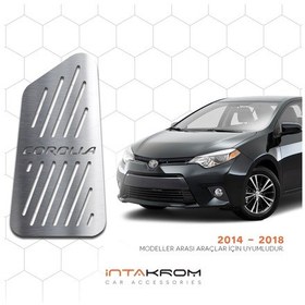 Resim intakrom Toyota Corolla Uyumlu Krom Ayak Dinlendirme Pedalı -2014 - 2019 