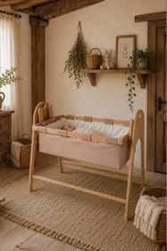 Resim BebeK on For BABYSWING Sallanır Anne Yanı Beşik | 0-1 Yaş | %100 Mdf Ahşap 