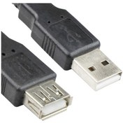 Resim Vcom Cu202-B-5.0 Siyah 5.0Mt Usb 2.0 Uzatma Kablosu 
