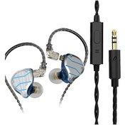 Resim Yifomall Qkz Zxn Metal Kulak İçi Kulaklık: 10mm Sesi, Kablolu Kumandalı Mikrofonlu, 0.75mm 2pin Çıkarılabilir Kablolu Mavi Zxn 