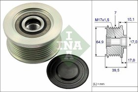 Resim INA 535017710 | Alternatör Kasnağı 06-Navara-Pathfinder 2.5Dci4×4 02-Pick Up 2.5Di 