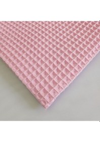Resim Büyük Kareli Waffle Pike Bornozluk Kumaş 100% Pamuk Bw-23 Pembe 