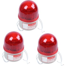 Resim 3x Ac 220V 15W Kırmızı Işık Endüstriyel Sinyal Kulesi Flaş Uyarı Lambası (Yurt Dışından) 
