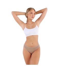 Resim Tezzgelsin Kadın Pamuklu Penye Süprem Kumaş Bikini Külot Kadın Bikini Külot 3 Adet Ten Rengi 