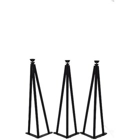 Resim Dekoratif Metal Boru Firkete Sehpa Ayağı 41 CM - 3 Adet 