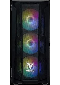 Resim Vento VG15FE 650W Mid Tower Oyuncu Bilgisayar Kasası Siyah 