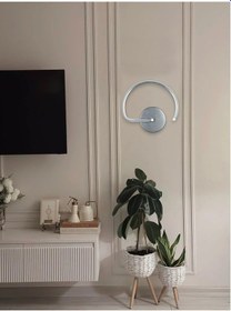 Resim Gigi Aplik Gri Renk Gün Işığı Ledli Banyo Led Duvar Aplik Gri 