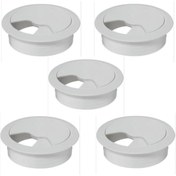 Resim STOREMAX Üstü Kablo Kanalı Deliği Kapağı Beyaz Masa Kapağı 8 cm (5 Adet) 1191881 