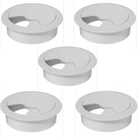 Resim STOREMAX Üstü Kablo Kanalı Deliği Kapağı Beyaz Masa Kapağı 8 cm (5 Adet) 1191881 