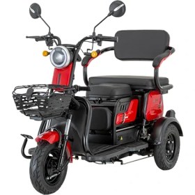 Resim E-Mon Elektrikli Motosiklet E-Mon Capri 1300W Üç Tekerli Kırmızı 