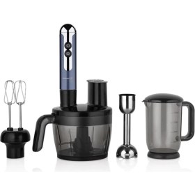 Resim Çok Fonksiyonlu Krom Blender Seti, Pratik ve Şık Mutfak Aleti 