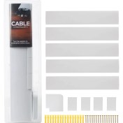 Resim 40 cm Kablo Kılıfı Seti - Cord&apos;dan Duvara Monte Tv Veya Bilgisayar Kabloları Için 200 cm Toplam Duvar Tipi Kablo Yönetim Kiti (Beyaz) 
