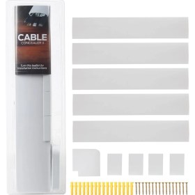 Resim 40 cm Kablo Kılıfı Seti - Cord&apos;dan Duvara Monte Tv Veya Bilgisayar Kabloları Için 200 cm Toplam Duvar Tipi Kablo Yönetim Kiti (Beyaz) 