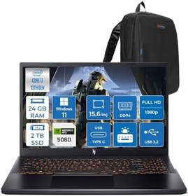 Resim Acer Nitro V15 ANV15 13.Nesil Core i7 13620H 24GB 2TB Ssd 8GB/RTX5060 75W GDDR7 165Hz IPS Full Hd Freedos Gaming Bilgisayar NHQZAEY001P09+ZettaÇanta 