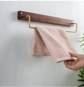 Resim Tiydem (30 CM) Duvara Monte Ahşap Havluluk, Havlu Askısı, Dekoratif Banyo / Mutfak Havluluk (30 CM) 