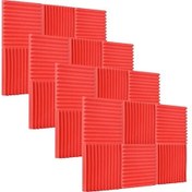 Resim Muslady 30x30x2.5cm Ses Yalıtım Süngeri, Ktv Ve Stüdyo İçin 24 Parça Yangına Dayanıklı Akustik Köpük 10.1" 