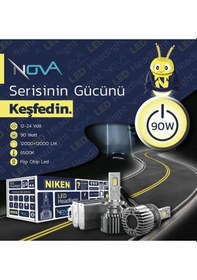 Resim 9006 Hb4 Led Xenon Far Ampulü Seti Niken Nova 12000lm 