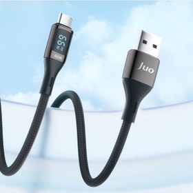 Resim Juo 66W Dijital Led Ekranlı Örgülü Usb-a To Usb Type-c Hızlı Şarj ve Data Kablosu 2M 