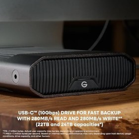 Resim SanDisk PROFESSIONAL G-DRIVE 6 TB masaüstü sabit disk (250 MB/s okuma ve yazma hızı; USB-C - USB-C kablosu; kısa kullanım kılavuzu (Türkçe olmayabilir); güç kaynağı ve kablo; 3 yıl garanti) 
