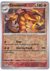Resim Centiskorch Reverse Holo 037/162 - Temporal Forces - Pokemon Kartı Mint 