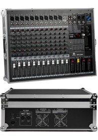 Resim Maxword Rps-2200 Yüksek Güçlü Power Mixer Amfili Mikser 2x1100w 16dsp Efekt Case'li 