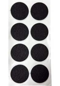 Resim Siyah 8 Adet 5 Cm Yuvarlak Yapışkanlı Koruma Keçesi 