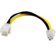 Resim Atx 12v 4 Pin To P4 Cpu-uzatma Kablosu Dişi Erkek Kablo 30cm 