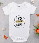 Resim Bitmeyen Kartuş Bk Kids Ko Verun Beni Tasarımlı Beyaz Bebek Body Zıbın-1 