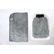 Resim Spark 2'li Mikrofiber Oto Kurulama Bezi ve Temizlik Eldiveni Set 