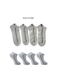 Resim Ragi Store 4'lü Beyaz Dikişsiz Penye Erkek Patik Çorap Beyaz 