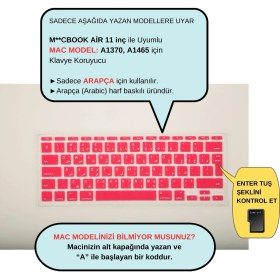 Resim McStorey Arapça Klavye Macbook Air Kılıf 11 inç A1370 A1465 UK Enter ile Uyumlu 
