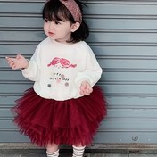 Resim Kızlar için Tutu Etek - Kabarık File Stil, Pembe Beyaz Detaylı, Lastikli Bel ile, Oyun Zamanı veya Özel Günler için Mükemmel 