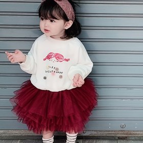 Resim Kızlar için Tutu Etek - Kabarık File Stil, Pembe Beyaz Detaylı, Lastikli Bel ile, Oyun Zamanı veya Özel Günler için Mükemmel 