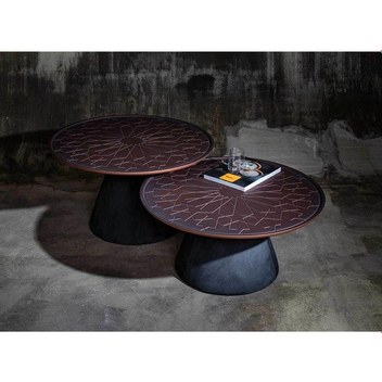 Dekorister Exclusive Hilda Orta Sehpa Ceviz-Siyah