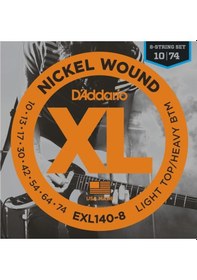 Resim D'addario Exl140-8 Elektro Tel Set Gtr Xl Lıte/Hvy Bot 8 Telli 10 