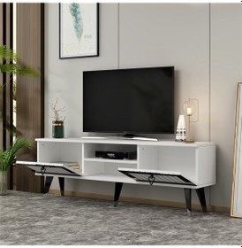 Resim Sandro Tv Ünitesi Tv Sehpa Beyaz-gümüş 