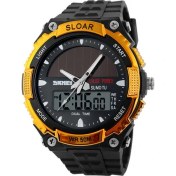 Resim Hanyang Altın Skmeı Spor Izle Erkekler Saat Erkek Dijital Bilek Saatler En Açık Güneş Enerjisi 12/24 Saat Suya Dayanıklı Erkek Saati Relojes (Yurt Dışından) 