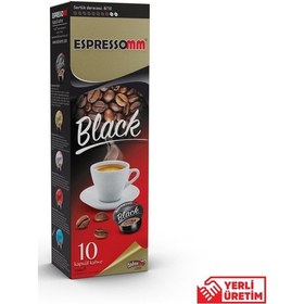 Resim Espressomm® Tchibo Cafissimo Makineleri İle Uyumlu Black Kapsül Kahve 10'lu 
