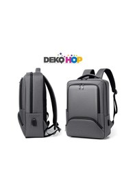 Resim Laptop Sırt Çantası Usb Girişli Notebook Apple Uyumlu iPad Çantası Grı 