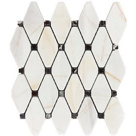 Resim TUQCO Doğaltaş Clip Diamond Dolomit Spider Eskitme Mermer Mozaik 