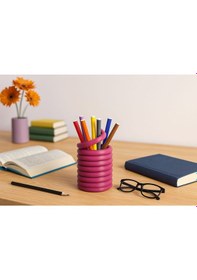 Resim Spiral Kalemlik Dekoratif Kalemlik Masaüstü Kalemlik Masa Düzenleyici Diğer 