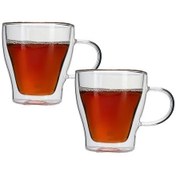 Resim Jumbo Glory Double Wall Çift Cidarlı Kulplu Bardak 150 ml 2'li 