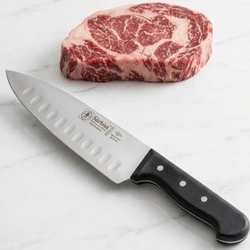 Resim Sürbisa Sürmene 61070 Profesyonel Oluklu Şef Bıçağı 30 Cm Paslanmaz Çelik Pimli Saplı Aşçı Bıçağı 