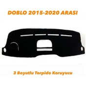 Resim Doblo 2015-2020 Arası 3 Boyutlu Vip Deri Torpido Örtüsü 