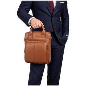 Resim Erkek Omuz Askılı Taba Renk 11,5 Inç Apple Uyumlu iPad Tablet Notebook Laptop Çantası Taba 