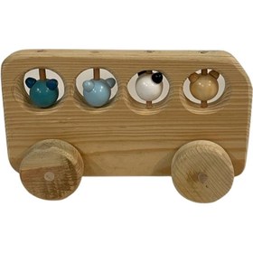 Resim Ahşap Boncuklu Otobüs 