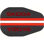 Resim Cloudstore 2 Adet Skoda Karbon Fiber Desenli Yağmurluk - Su Geçirmez Dayanıklı Oto Ayna Kapakları 