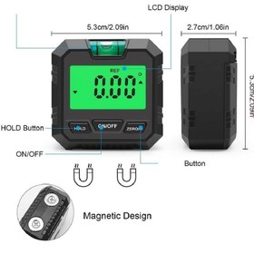 Resim Saatistan Dijital Eğim ve Açı Ölçer, Mıknatıslı, Hassas ve Kullanışlı 