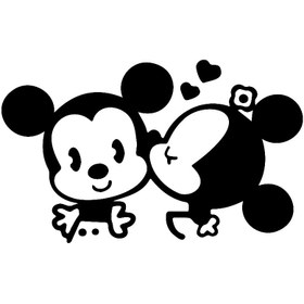Resim Dijitonline Yan Ayna Sticker Fare Mause Sticker 20x13cm 